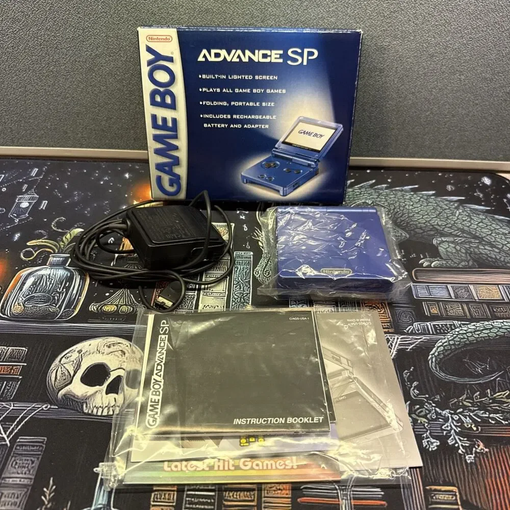 Nintendo GameBoy Advance SP GBA Handheld Console Complete Very Good Condition